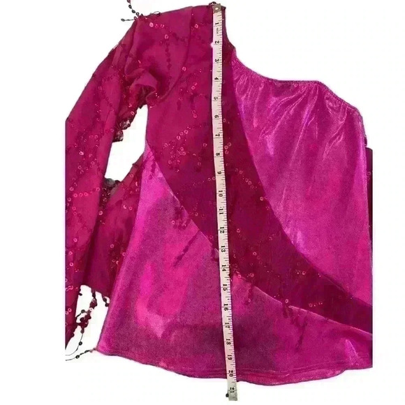 Cicci Barbie Dance Costume Large Child Hot Pink with Sequins - Picture 10 of 10